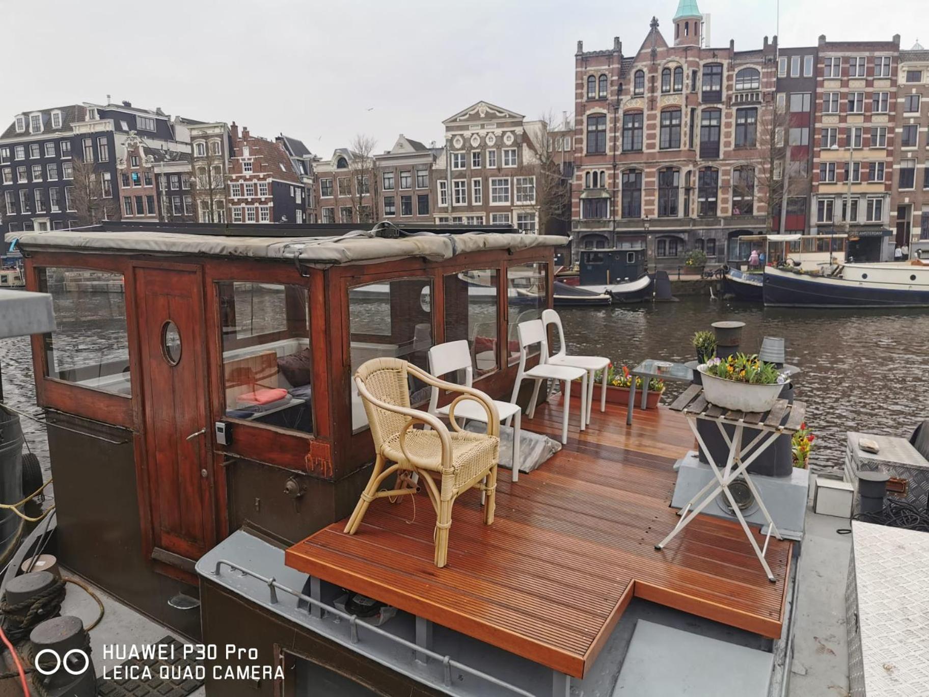 Waterloo Square River Vieuw Houseboat Amsterdam Exterior foto